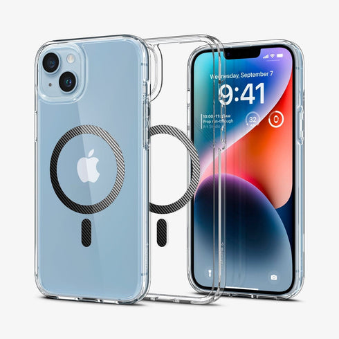 ACS04825 - iPhone 14 Pro Max Case Ultra Hybrid (MagFit) in white showing the back